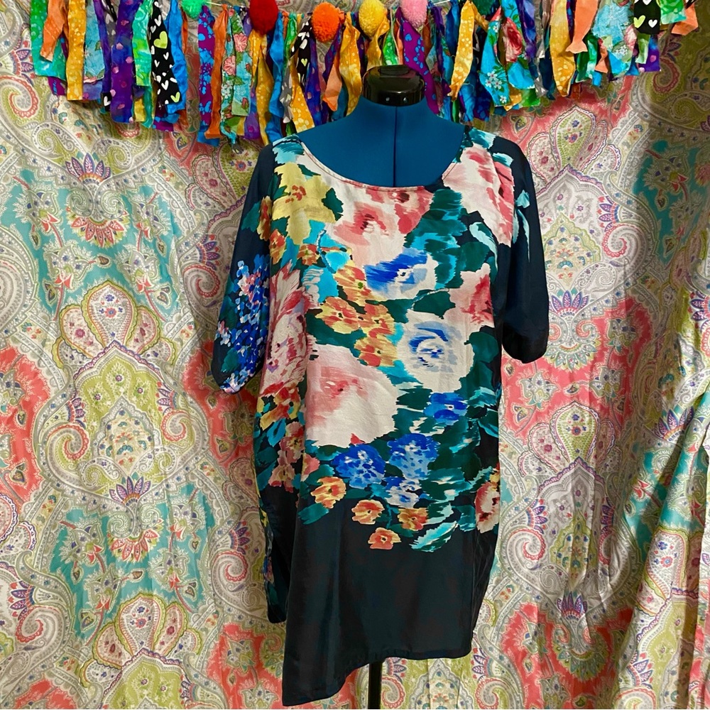 XXL Johnny Was Silk floral tunic